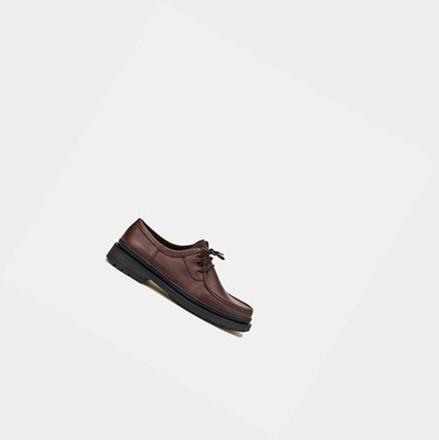 Aigle The Timeless Thick-soled Leather Men's Lifestyle Shoes Burgundy | 617-YZMOIN