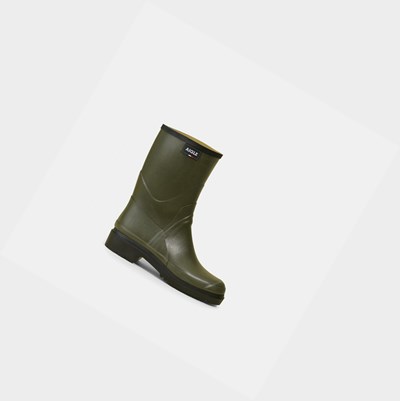 Aigle The Urban Ankle Men's Garden Boots Green | 649-FIDAWZ