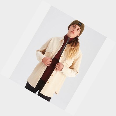 Aigle The Velvet Overshirt Women's Shirts White | 480-NSMUXE