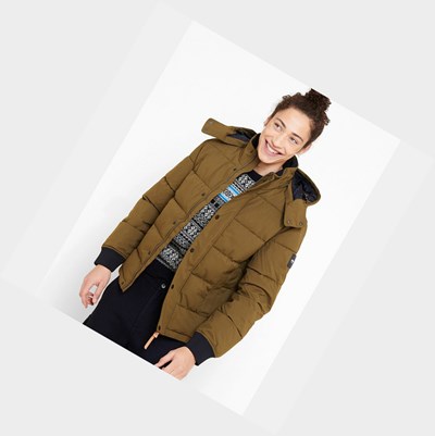 Aigle The Warm, Water-repellent Quilted Women's Coats & Jackets Olive | 835-HSOYNL