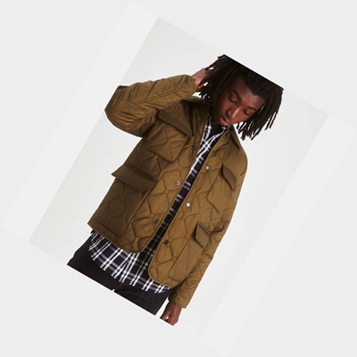 Aigle The Water-repellent Safari-inspired Men's Coats & Jackets Khaki | 407-JYDTMA