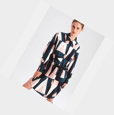 Aigle This Season's Eco-designed Tencel Dress Printed Version Women's Dresses Multicolor | 536-UJMSHR
