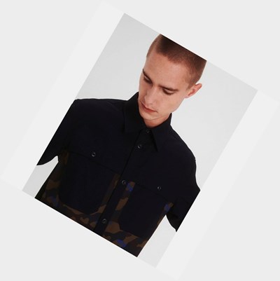 Aigle This Season's Workwear Men's Shirts Black / Brown | 679-VBGTDS
