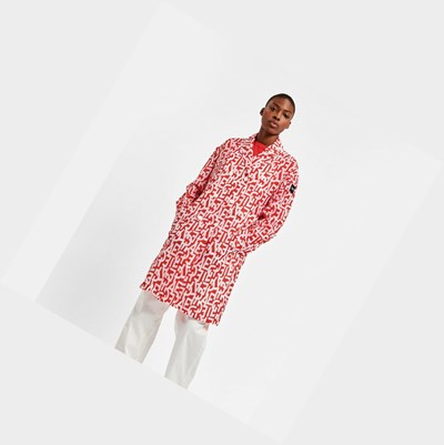 Aigle Ultra-light & Waterproof Trench Women's Coats & Jackets Pink / White | 459-IFSAOD