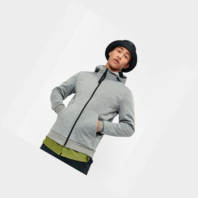 Aigle Warm & Shower-resistant Men's Fleece Jackets Grey | 460-YSAQWE