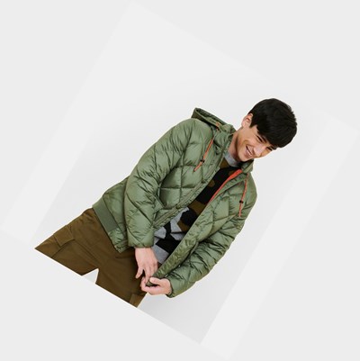 Aigle Warm & Waterproof Quilted Men's Coats & Jackets Green | 609-VPTAQY