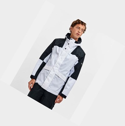 Aigle Waterproof Colour-block Men's Parkas White / Black | 260-WCGQHA
